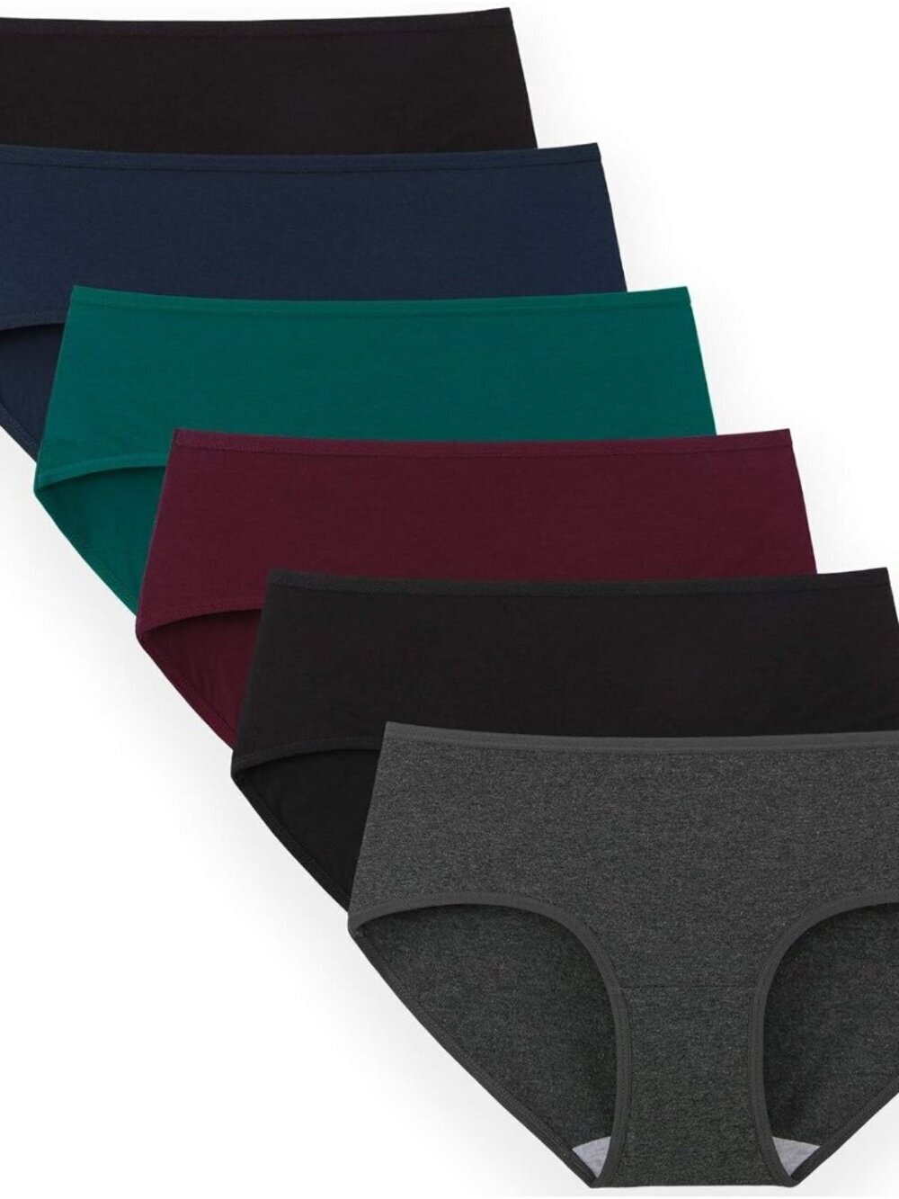 Womens Underwear Cotton Hipster Panties Regular & Plus Size 6-Pack